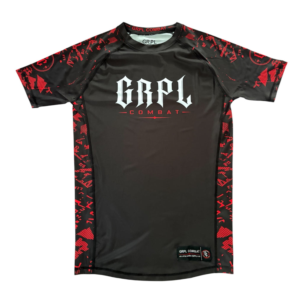 GRPL Combat Rashguard - Black/Red