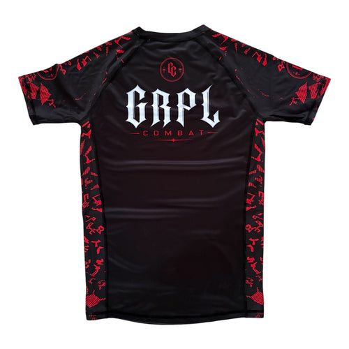 GRPL Combat Rashguard - Black/Red