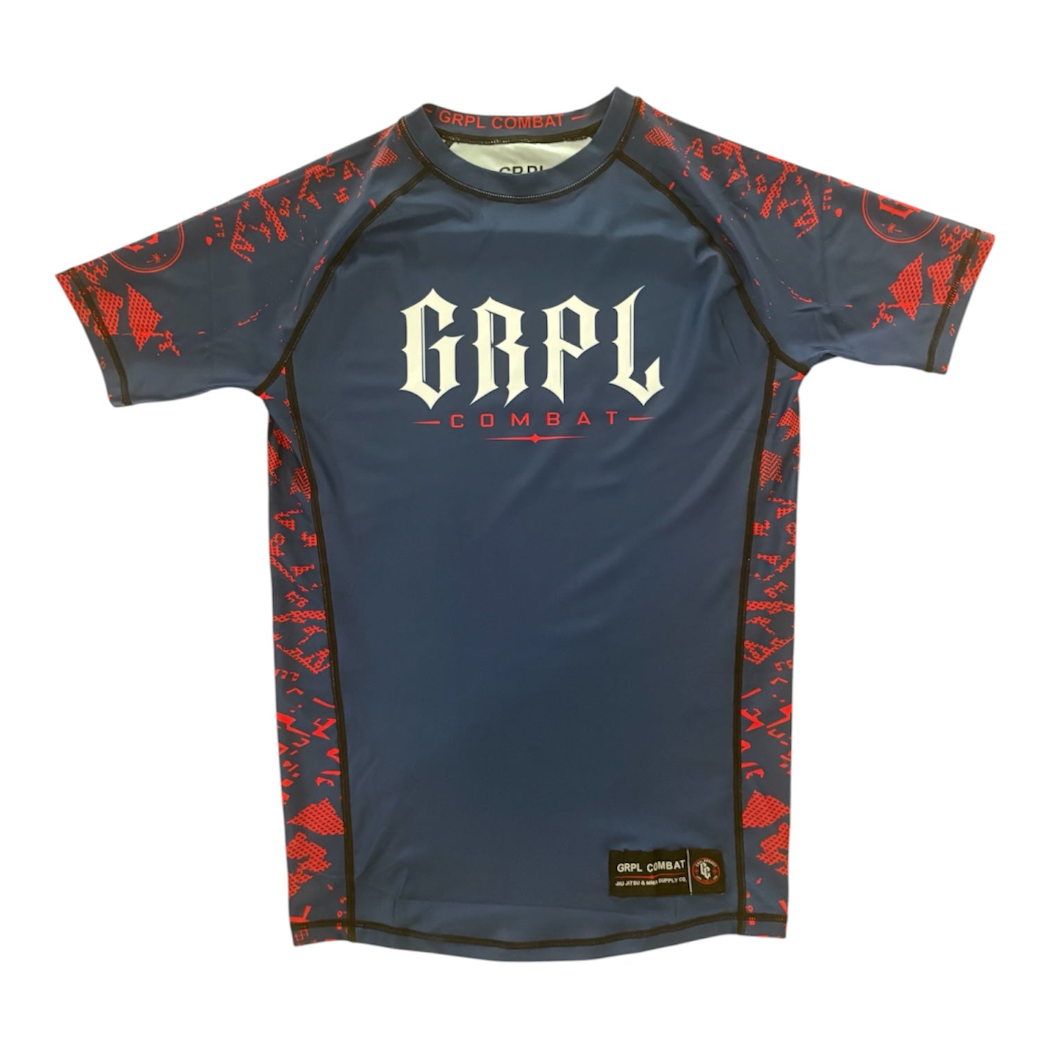 GRPL Combat Rashguard- Blue/Red